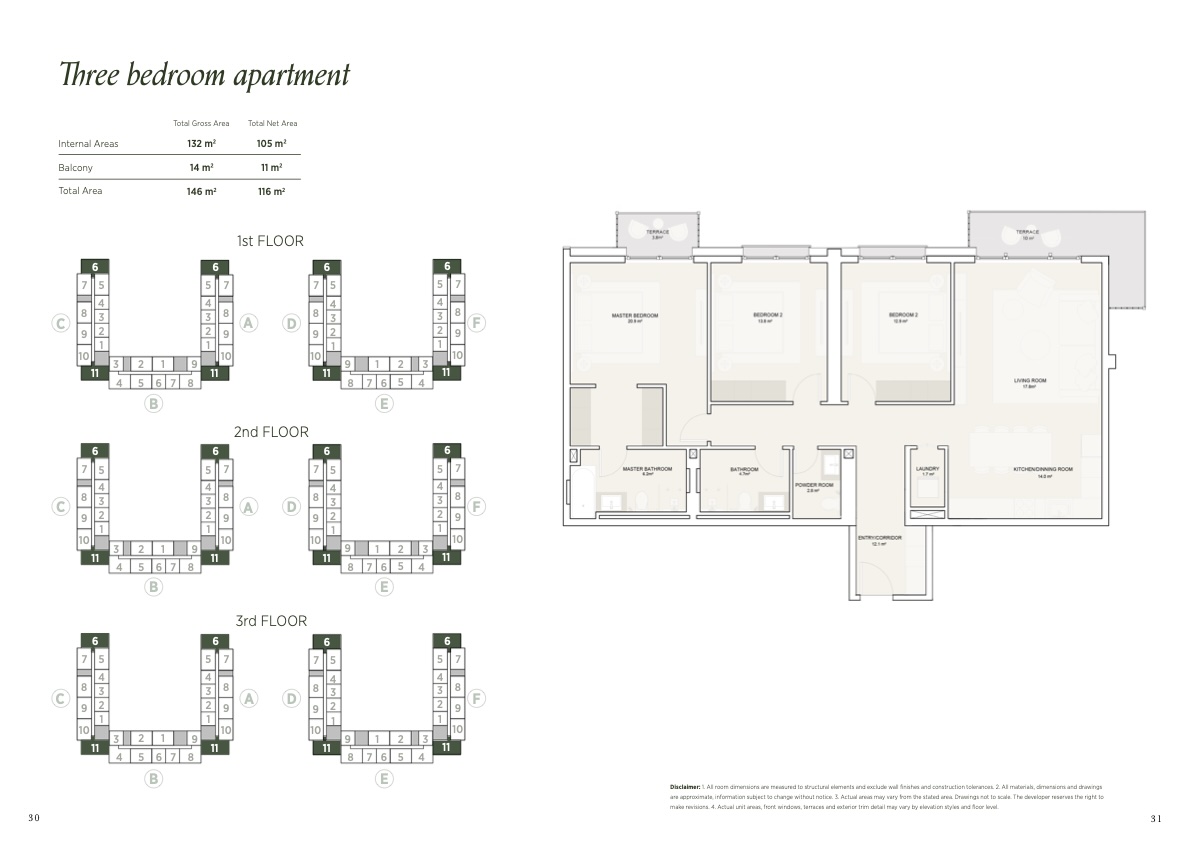 3 Bedroom Apartment, Смотреть планировку